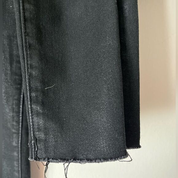 BCBGeneration, black, vegan leather, distressed pants, shimmer, size 24 - Picture 8 of 12